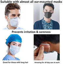 Load image into Gallery viewer, Set of 10 - Silicone Ear Savers - White | Anti-Slip Extension Hook for Ear Protection | Adjustable, Reusable and Stylish | Hook Buckle Strap Mask Extender for Pain Relief……