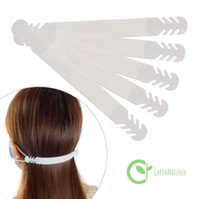 Load image into Gallery viewer, Set of 5 - Silicone Ear Savers - White | Anti-Slip Extension Hook for Ear Protection | Adjustable, Reusable and Stylish | Hook Buckle Strap Mask Extender for Pain Relief