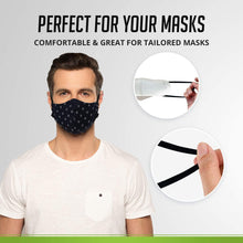 Load image into Gallery viewer, Round Elastic Cord for Masks - 1/8 Inch, 10 Yards, Black | Stretch String, Rope, Band, Strap for Face Mask Making, Sewing, Art