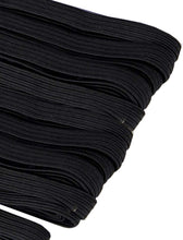 Load image into Gallery viewer, 6mm, 20m | Flat Elastic Cord for Mask - Black | Elastic String, Band, Strap for Sewing, DIY Mask Making, Clothes