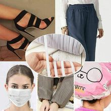 Load image into Gallery viewer, 6mm, 30m | Flat Elastic Cord for Masks - Black | Elastic String, Band, Strap for Sewing, DIY Mask Making, Clothes