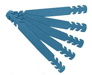 Set of 5 - PU Leather Ear Savers - Aqua | Anti-Slip Extension Hook for Ear Protection | Adjustable, Reusable and Stylish | Hook Buckle Strap Mask Extender Pain Relief