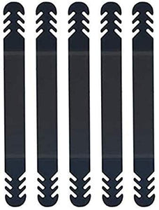 Set of 5 - PU Leather Ear Savers - Brown | Anti-Slip Extension Hook for Ear Protection | Adjustable, Reusable and Stylish | Hook Buckle Strap Mask Extender Pain Relief