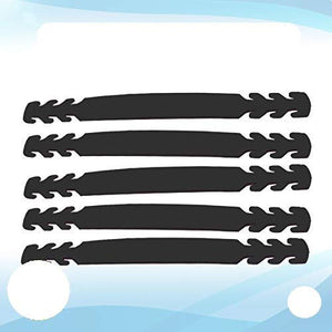 Set of 5 - PU Leather Mask Extenders Ear Savers - Black | Anti-Slip Extension Hook for Ear Protection | Adjustable, Reusable and Stylish | Hook Buckle Strap Pain Relief