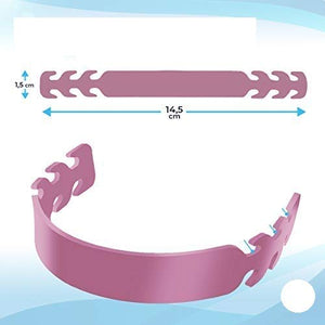 Set of 5 - PU Leather Ear Savers - Baby Pink | Anti-Slip Extension Hook for Ear Protection | Adjustable, Reusable and Stylish | Hook Buckle Strap Mask Extender Pain Relief