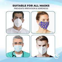 Load image into Gallery viewer, Set of 5 - PU Leather Ear Savers - Baby Blue | Anti-Slip Extension Hook for Ear Protection | Adjustable, Reusable and Stylish | Hook Buckle Strap Mask Extender Pain Relief
