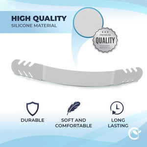 Set of 5 - Silicone Ear Savers - White | Anti-Slip Extension Hook for Ear Protection | Adjustable, Reusable and Stylish | Hook Buckle Strap Mask Extender for Pain Relief