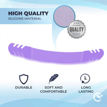 Load image into Gallery viewer, Set of 5 - Silicone Ear Savers - Purple | Anti-Slip Extension Hook for Ear Protection | Adjustable, Reusable and Stylish | Hook Buckle Strap Mask Extender for Pain Relief
