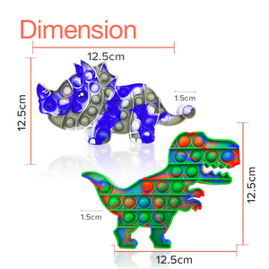 Safehaven Rhino + Dinosaur Pop It