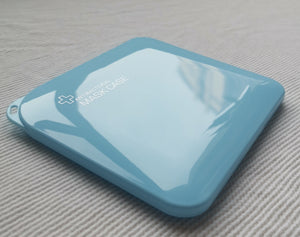 Blue Mask Storage Case, Portable Mask Holder for Face Masks, Plastic Face Cover Storage Box - Dustproof, Safe & Light