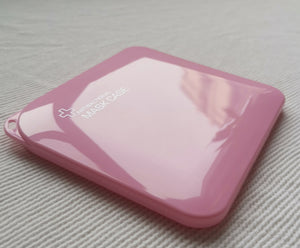 Pink Mask Storage Case, Portable Mask Holder for Face Masks, Plastic Face Cover Storage Box - Dustproof, Safe & Light