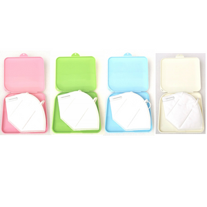 Pink Mask Storage Case, Portable Mask Holder for Face Masks, Plastic Face Cover Storage Box - Dustproof, Safe & Light