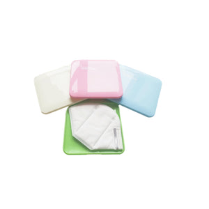 Blue Mask Storage Case, Portable Mask Holder for Face Masks, Plastic Face Cover Storage Box - Dustproof, Safe & Light