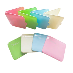 Pink Mask Storage Case, Portable Mask Holder for Face Masks, Plastic Face Cover Storage Box - Dustproof, Safe & Light