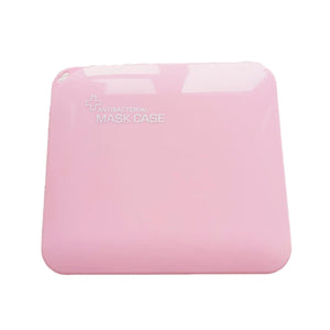 Pink Mask Storage Case, Portable Mask Holder for Face Masks, Plastic Face Cover Storage Box - Dustproof, Safe & Light