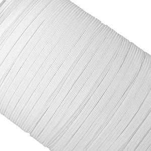 6mm, 30m | Flat Elastic Cord for Masks - White | Elastic String, Band, Strap for Sewing, DIY Mask Making, Clothes